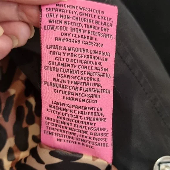 Betsey Johnson Black Cape Jacket Size Small (10) Belted Lined Designer - Picture 11 of 11